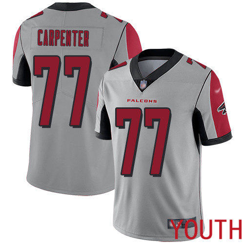 Atlanta Falcons Limited Silver Youth James Carpenter Jersey NFL Football #77 Inverted Legend